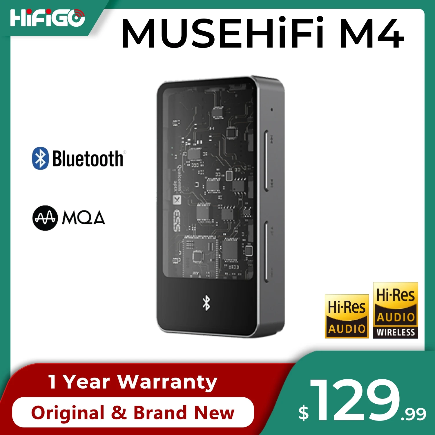 MUSEHiFi M4 휴대용 블루투스 USB DAC/AMP 플래그십 ES9038Q2M 칩 헤드폰 앰프 오디오 디코더 동글 3.5+4.4+2.5mm