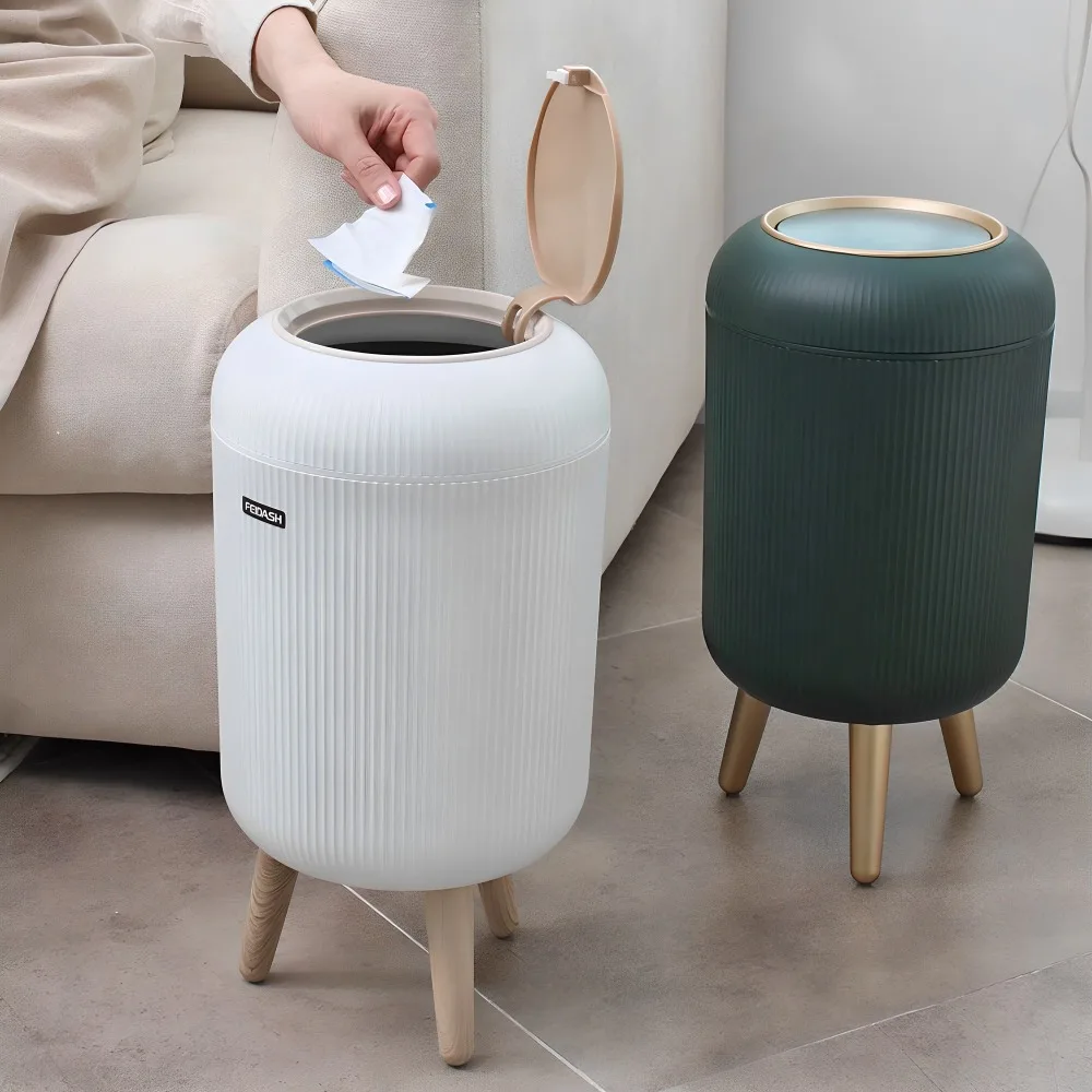 럭셔리 10L 주방 쓰레기통 대용량 쓰레기통 키 큰 쓰레기통 가정용 청소 액세서리 거실용 쓰레기통