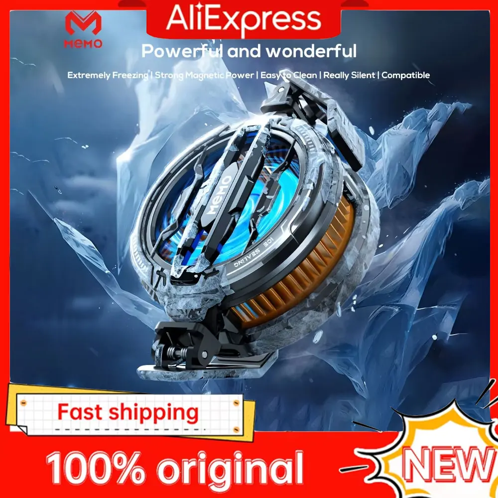 MEMO CX07 휴대폰 쿨러 마그네틱 냉각 팬 케이스 라디에이터 (배틀그라운드 게임용) 백 클립 쿨러 히트 싱크 (스마트폰용)