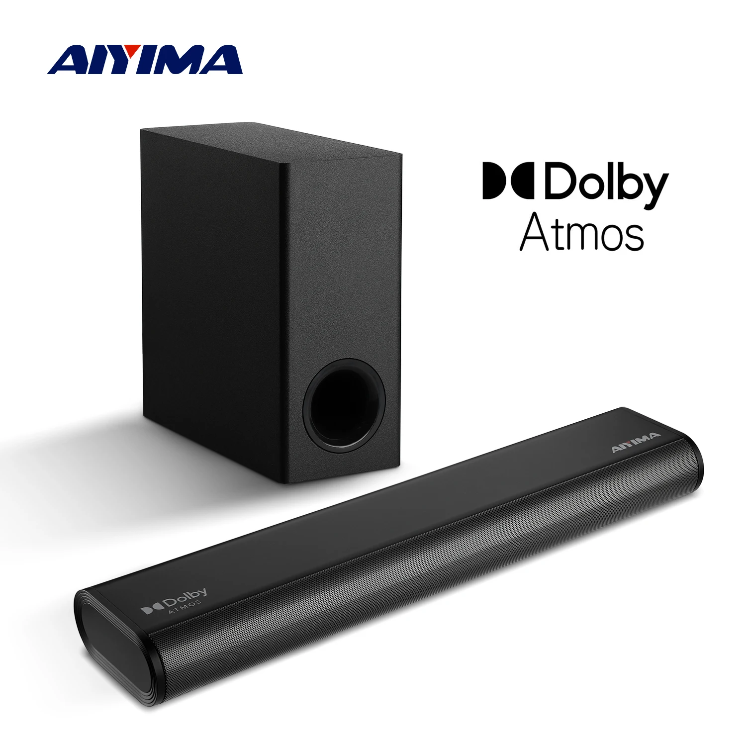 AIYIMA S07 Dolby 2.1 사운드 바 150W 사운드 바(TV 3D 시스템 스피커용 무선 서브우퍼 포함) Bluetooth HDMI/Aux/Opt/USB