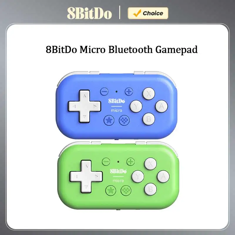 스위치, 안드로이드 및 라즈베리 파이용 8BitDo 마이크로 블루투스 게임패드 미니 게임 컨트롤러, 키보드 모드 지원