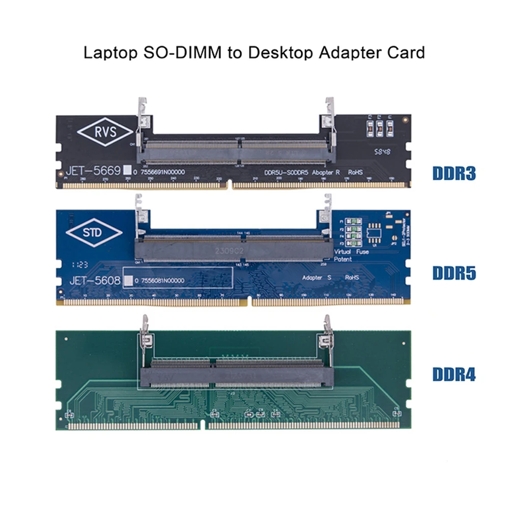 DDR3 DDR4 DDR5 노트북-데스크탑 메모리 어댑터 카드 메모리 RAM 커넥터 어댑터 DIMM 카드 SO-DIMM-PC 컴퓨터 변환기