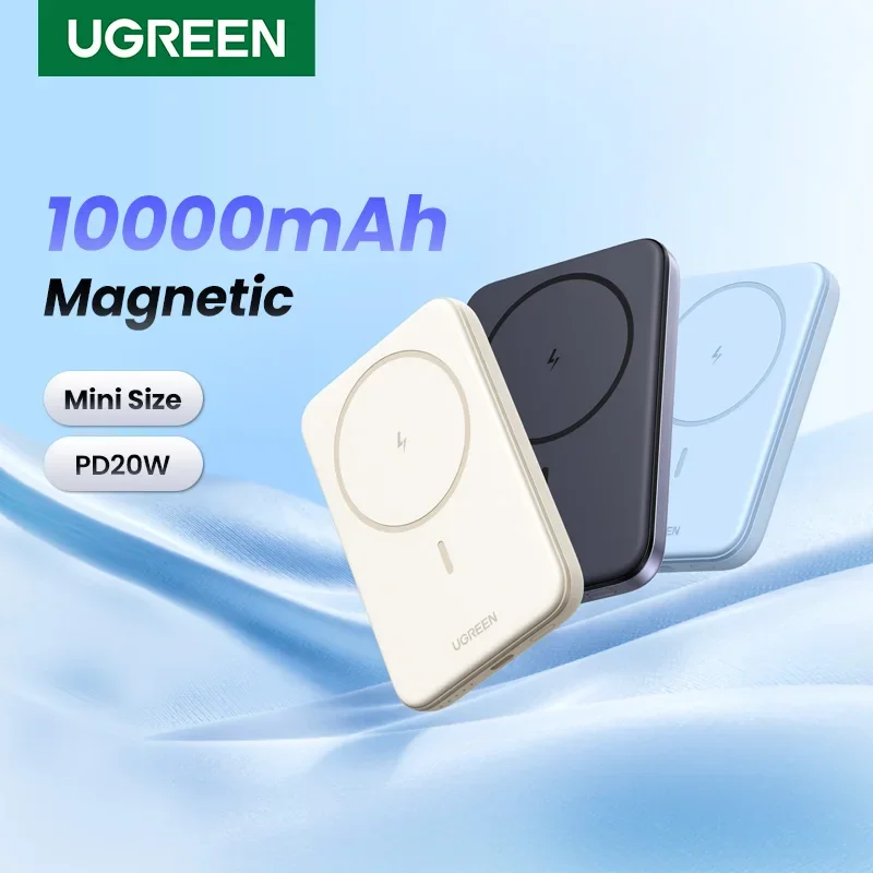 UGREEN PD20W 마그네틱 보조배터리 10000mAh 휴대용 무선 고속 충전 파워뱅크 (아이폰 17, 15 Pro Max, 16 Pro용 Magsafe 지원)