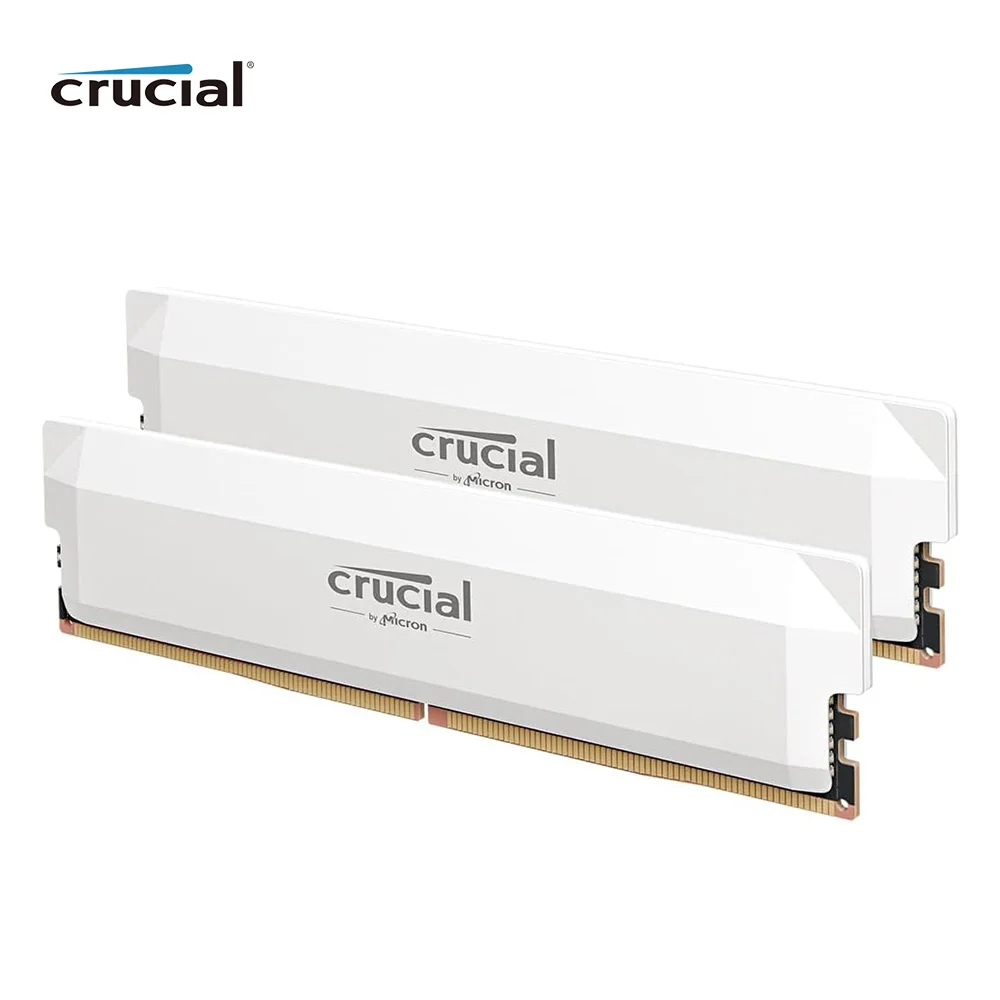 Crucial Pro DDR5 RAM 2x16GB 6000MHz, 6400MHz 오버클럭킹 데스크탑 게이밍 메모리, Intel XMP 3.0 및 AMD Expo 호환-OEM 패키지