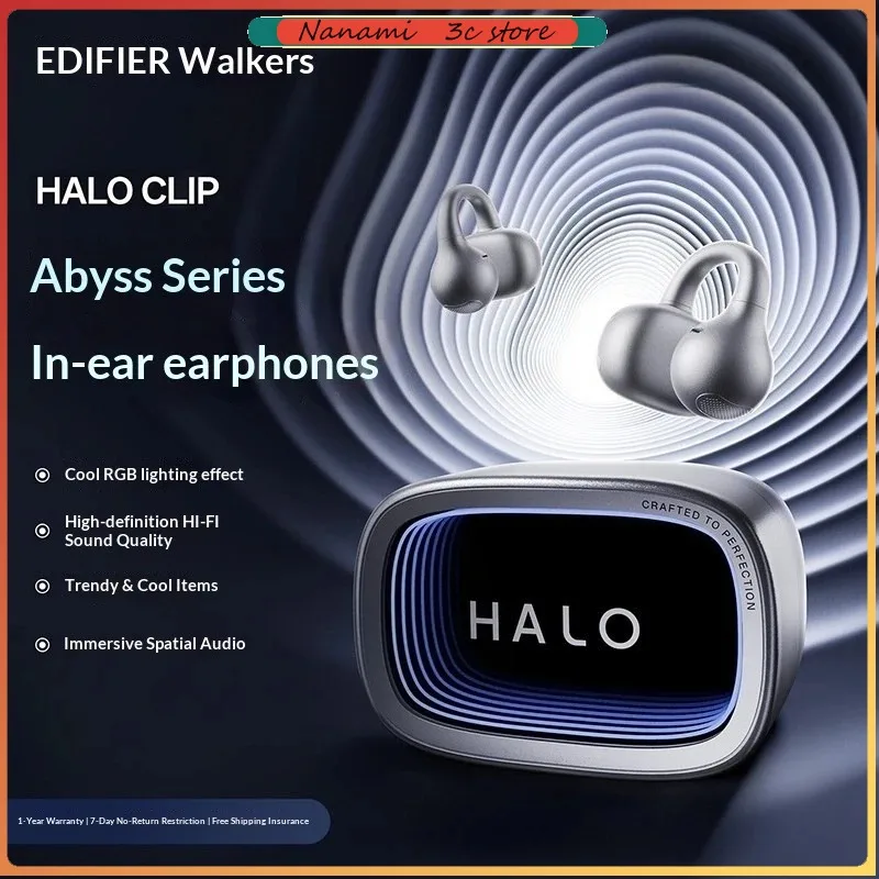 에디파이어 플라워 할로클립 무선 블루투스 이어폰 DPW 전송 이어 클립 소음 차단 긴 배터리 수명 스포츠 게임용