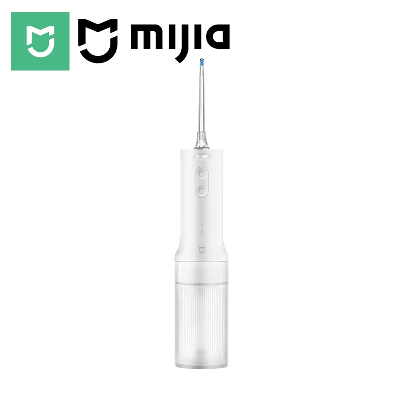 MIJIA 전동 구강세정기 2 – 초음파, 3가지 모드, 200mL 탱크, 2분 자동꺼짐, 90일간 부드러운 사용, 워터 플로셔 치과용