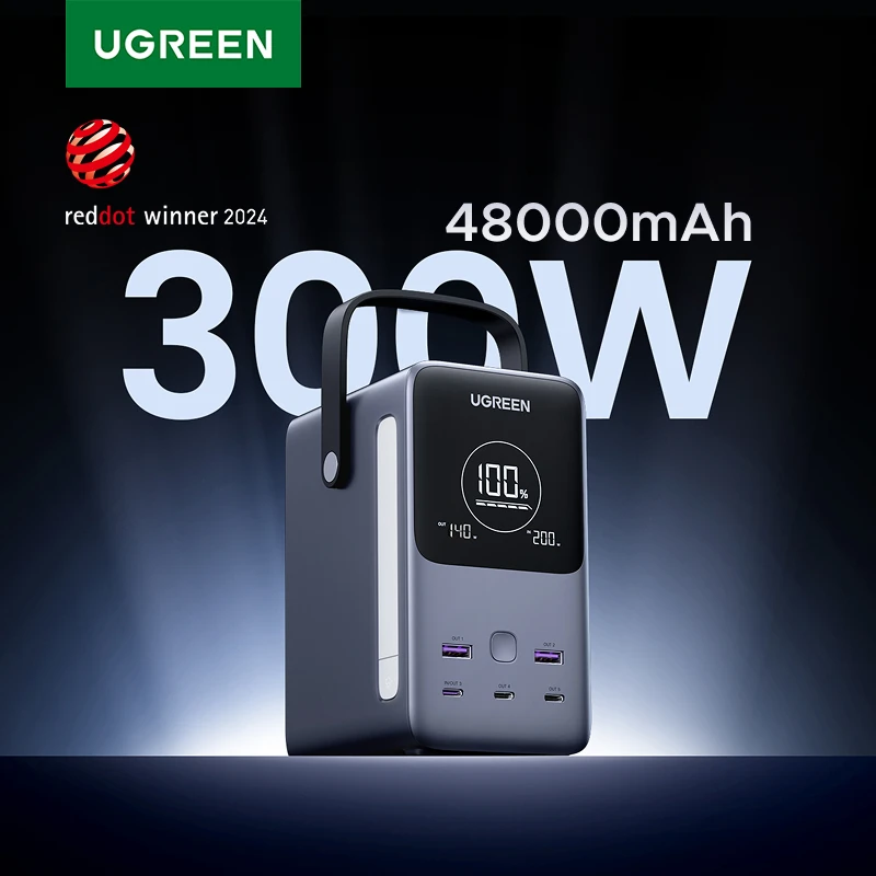UGREEN Nexode Pro 300W 48000mAh 파워 뱅크 휴대용 외장 배터리 Macbook Pro 고속 충전 파워 스테이션