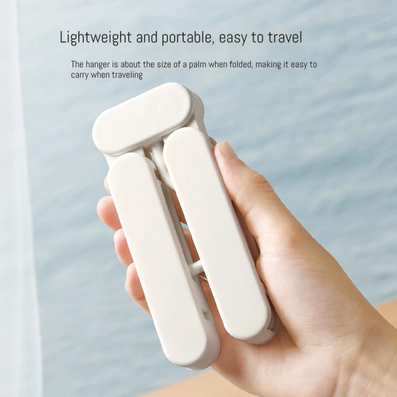 5PCS 여행 접는 옷 걸이 미니 공간 절약 옷 건조 랙 접이식 미끄럼 방지 건조 옷걸이 옷장 주최자