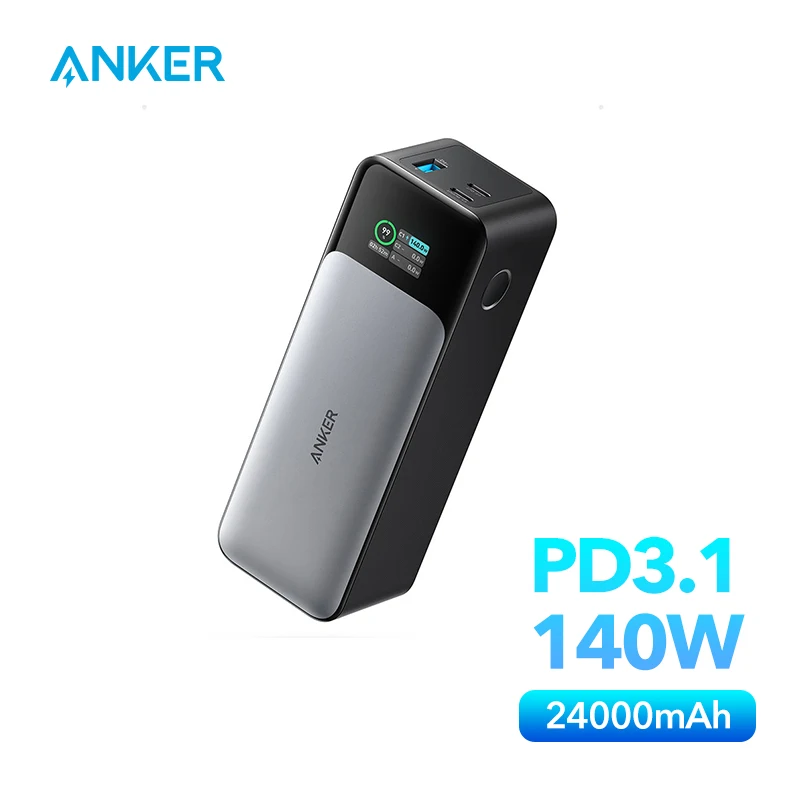 앵커 737 파워뱅크 24000mAh 140W 파워뱅크 3포트 휴대용 배터리 고속 충전 예비 배터리 아이폰 17용