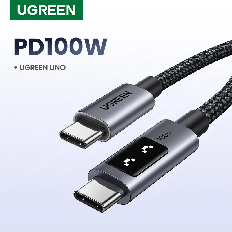 UGREEN UNO PD100W 고속 충전 USB C 케이블 아이폰 17 16 15 타입 C to 타입 C 데이터 케이블 삼성 샤오미 맥북 충전 케이블