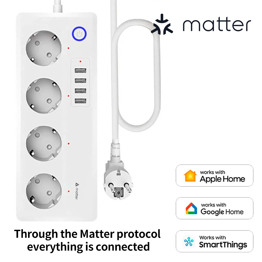알리 Matter 스마트 멀티탭 - HomeKit Siri 구글홈 음성제어 220V 가성비 추천