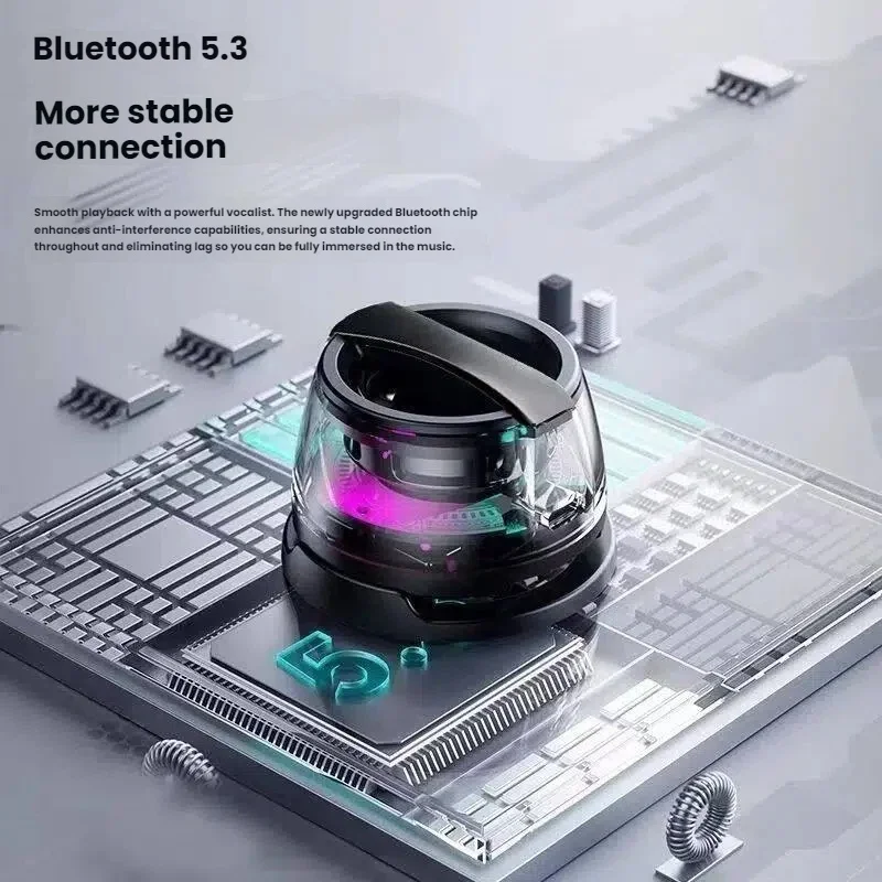 휴대용 블루투스 스피커 HECATE G200 RGB 조명 마그네틱 스피커 BT5.3 미니 사운드 박스 7시간 재생 전화 거치대