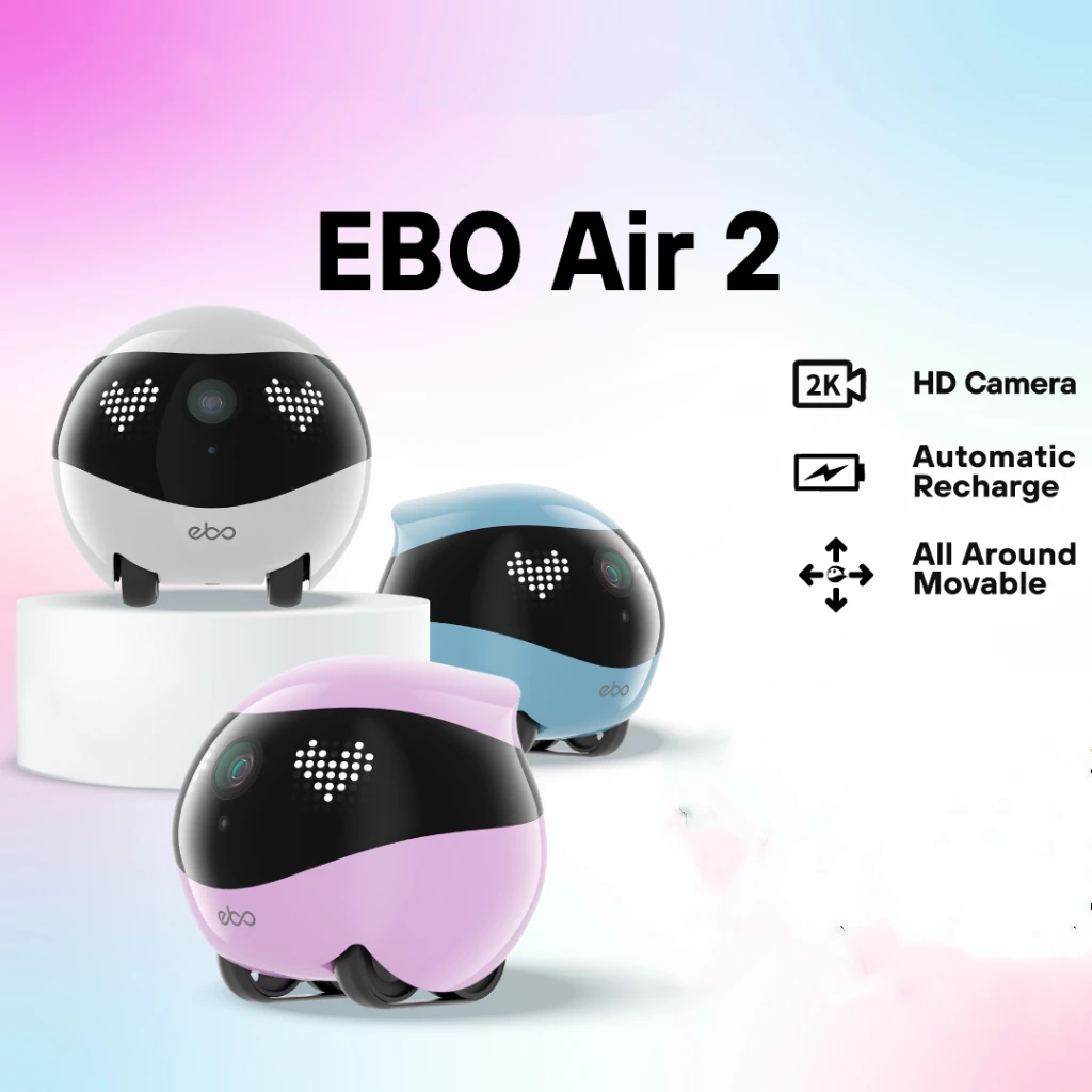Enabot EBO AIR2 지능형 로봇 무선 카메라 로봇 원격 모니터링 애완 동물 동반자 로봇 실시간 제어 맞춤 선물