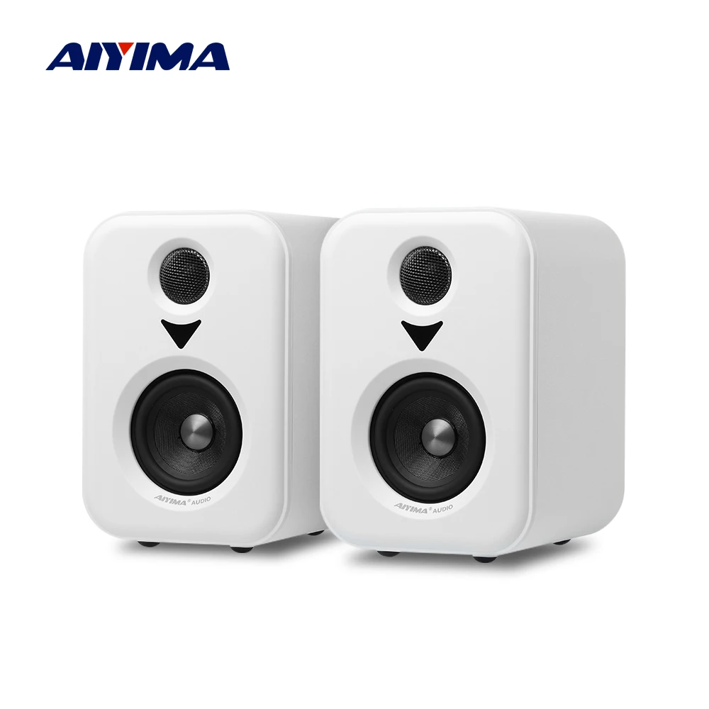 AIYIMA S400 업그레이드 액티브 스피커 목재 스튜디오 모니터 Bluetooth USB OPT RCA 입력 서브우퍼 출력 레코드 플레이어 스피커