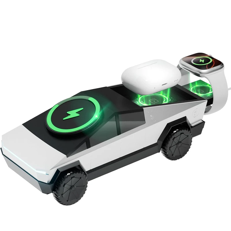 3 in 1 마그네틱 고속 무선 충전기 데스크탑 사이버 폰 스탠드 아이폰 17 16 프로 맥스 애플 & 삼성 워치 에어팟 프로용