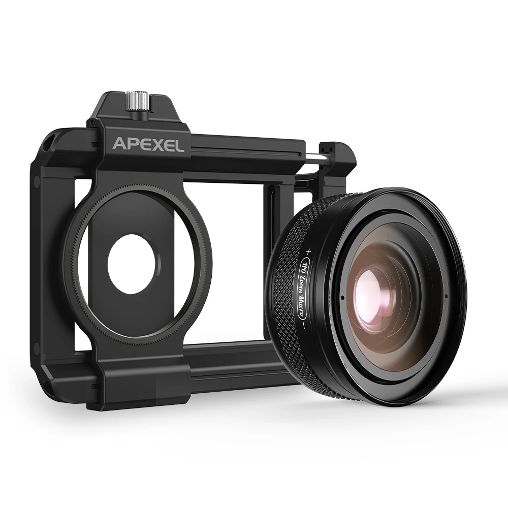 APEXEL HD 마이크로 폰 카메라 렌즈, 10-20 배 줌 매크로 렌즈, 아이폰, 삼성 스마트폰용, 눈 매크로 사진 지원