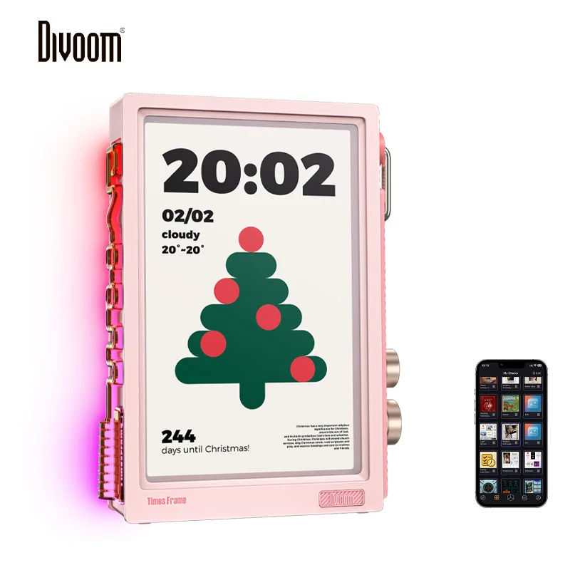 Divoom Times Frame 10.1인치 게임 화면 WiFi 스마트 HD 픽셀 디스플레이, DIY 시계, 암호화폐/주식 표시줄, 날씨 달력 책상 선물