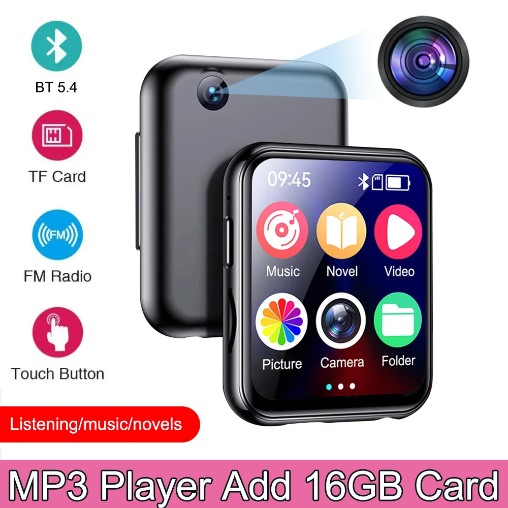 64GB 새로운 HiFi MP3 플레이어 무손실 DSD 고화질 2.4'' 워크맨용 휴대용 디지털 오디오 음악 플레이어는 최대 128GB를 지원합니다.