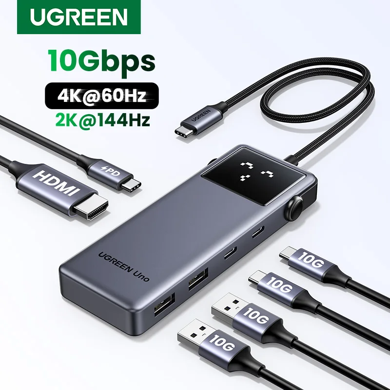 알리 유그린 USB C 허브 6in1 - 맥북 도킹스테이션 4K 100W 가성비 추천