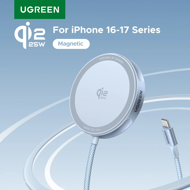 UGREEN Magflow Qi2 25W 무선 충전기 아이폰 17 16 프로 맥스 고속 충전 Qi2 인증 맥세이프 폰 충전 패드