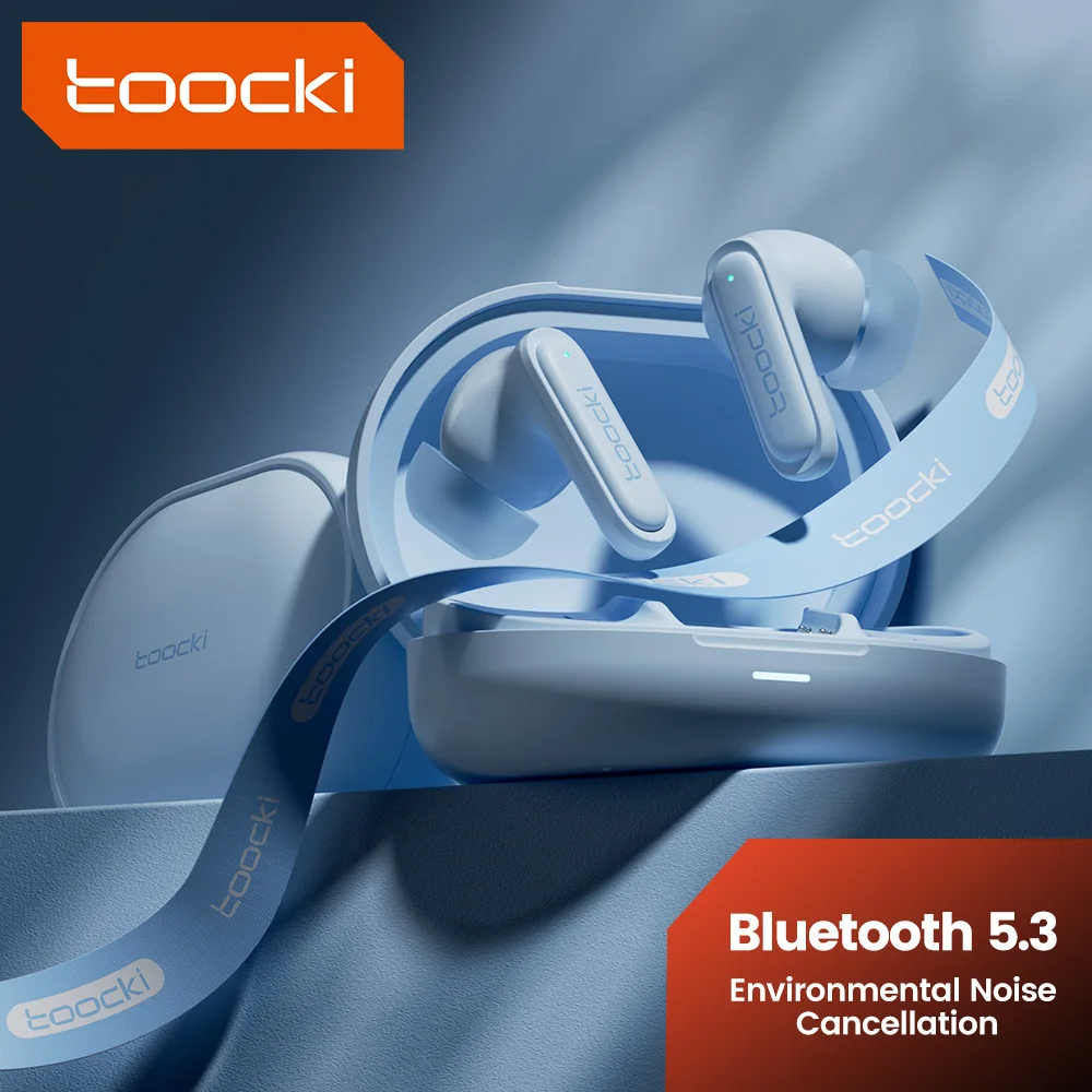 Toocki TWS 헤드폰 블루투스 5.3 무선 이어폰 4.5시간 긴 배터리 수명 IPX4 방수 스포츠 인이어 무선 헤드셋