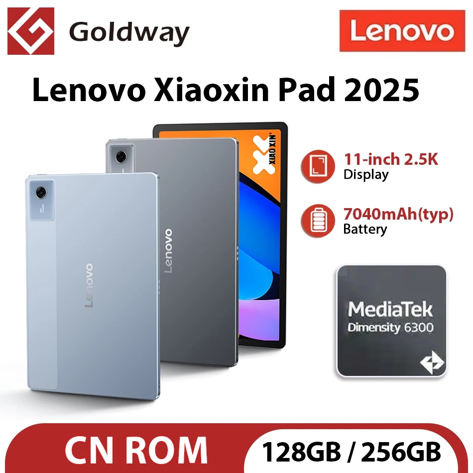 레노버 샤오신 패드 2025 11인치 미디어텍 치수 6300 128GB 256GB 롬 2.5K 디스플레이 돌비 애트모스 7040MAH 배터리 안드로이드 태블릿 PC