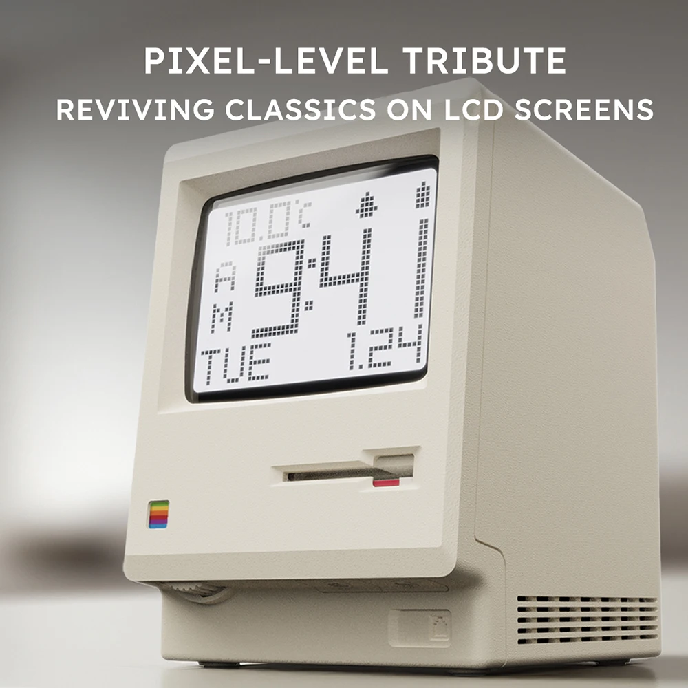 레트로 시계 창의성 매클록 알람 시계 학생 전용 기상 도구 데스크탑 장식 전자 디스플레이 알람 시계