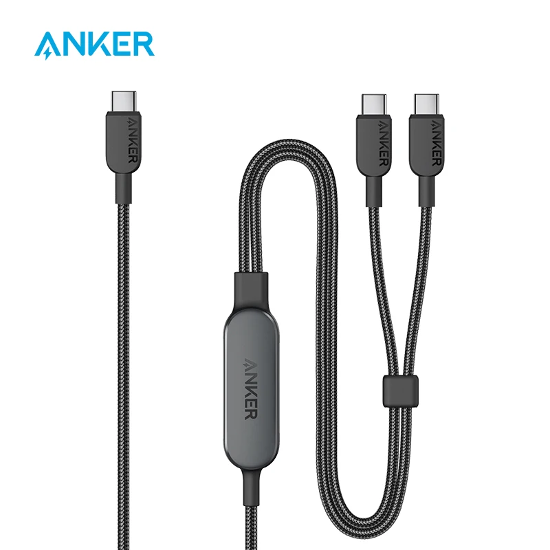 Anker USB C-USB C 케이블, 아이폰 16 시리즈, 맥북, 아이패드용 고속 충전, 4 ft 2-in-1, 최대 140W