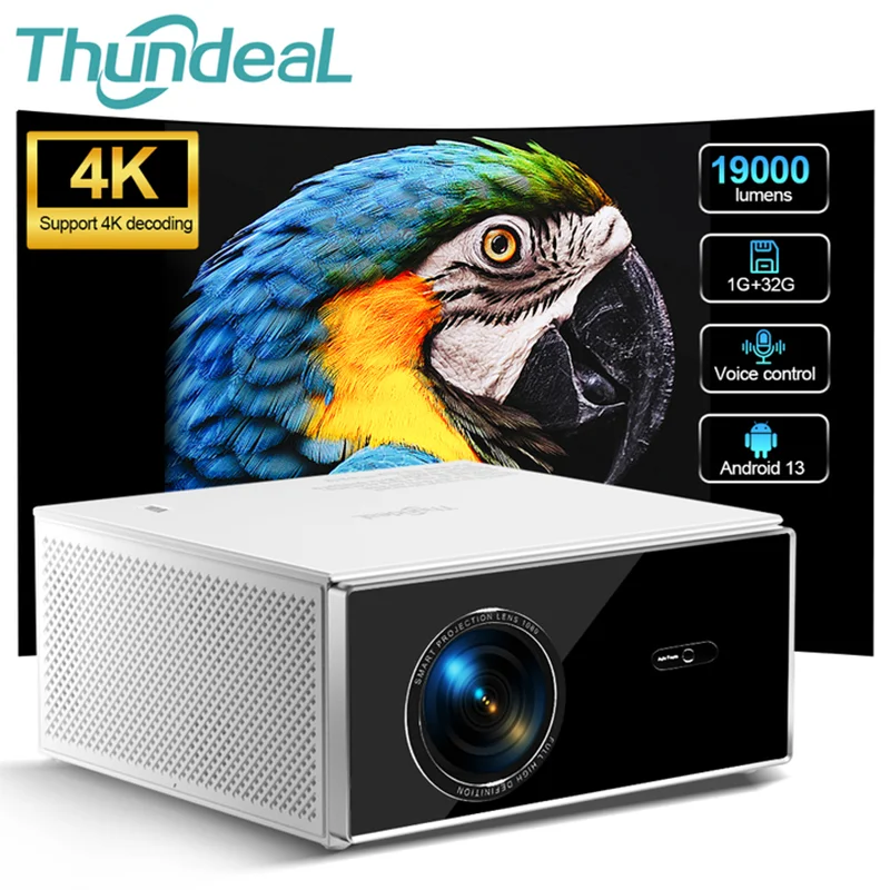 ThundeaL 네이티브 1080P 프로젝터 TDA7W 안드로이드 WiFi 2+32G 4K 프로젝터 TDA7 3D 스마트 홈시어터 비디오 휴대용 빔 재고 (프랑스)