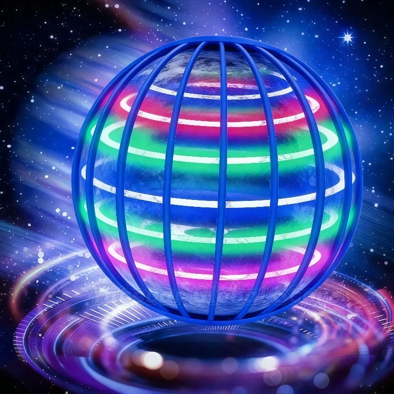 LED 라이트업 플라잉 볼 부메랑 - 매직 플라이 노바 오브 호버 스피너 피젯 토이 (어린이 가족 놀이 선물)