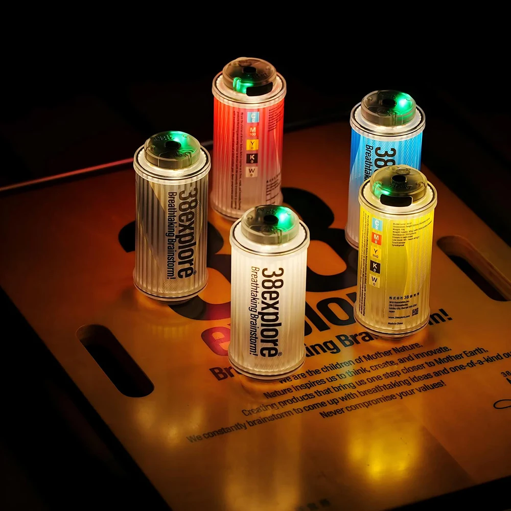 새로운 38 탐색 손전등 USB 충전식 캠핑 라이트 투명 강력한 3000mAh 미니 LED 캠핑 랜턴 야외