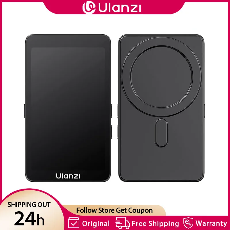 울란지 VM1 3.94인치 4K 마그네틱 브이로그 셀피 모니터 스크린 아이폰 17 16 삼성 안드로이드 밝기 조절 지원 마이크 브이로그 세트