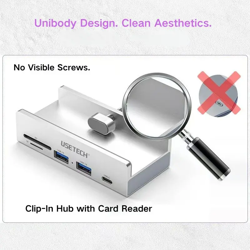 USB 3.0 허브 도크: TF 카드 슬롯이 있는 노트북/데스크탑용 5Gbps 알루미늄 합금 범용 분배기