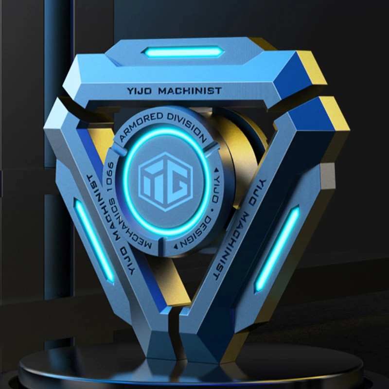 신기술 금속 합금 발광 자이로 스마트 블랙 기술 피젯 스피너, 핸드 스트레스 해소 장난감, 성인 소년 생일 선물