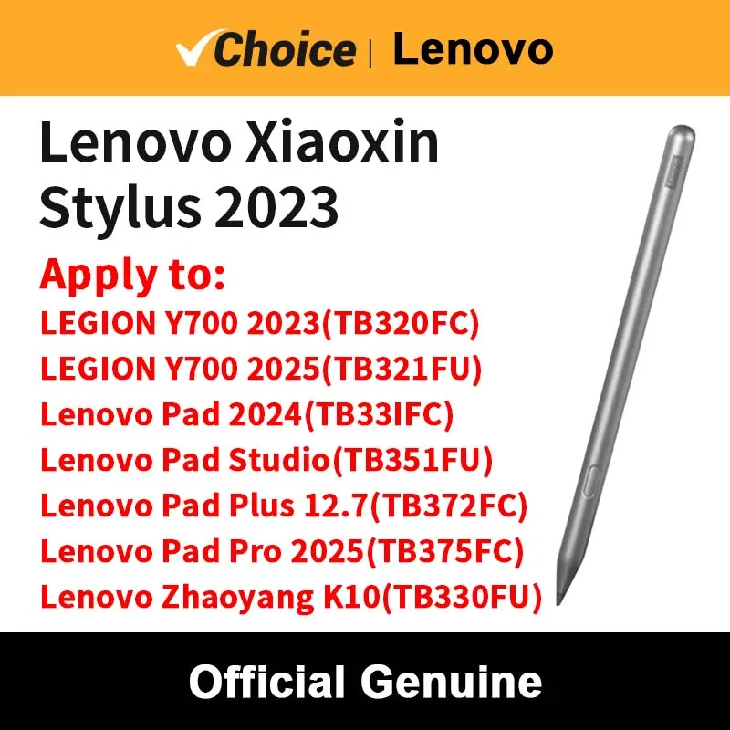 Legion Y700 2023 용 기존 Lenovo Xiaoxin Stylus 2023 Lenovo Pad Pro 2025 Pad 2024 4096 레벨 압력 쓰기 Bluetooth