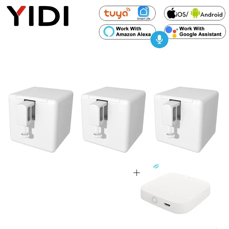 Tuya 스마트 라이프 Bluetooth 호환 스마트 핑거봇 봇, 무선 원격 제어 버튼 푸셔 스위치 Alexa Google 홈 음성