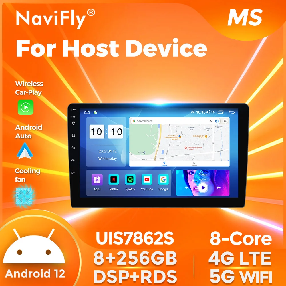 NaviFly 9 10 인치 1280*720 차량용 멀티미디어 비디오 플레이어 범용 스테레오 라디오 GPS For Volkswagen Nissan Hyundai Kia Toyota