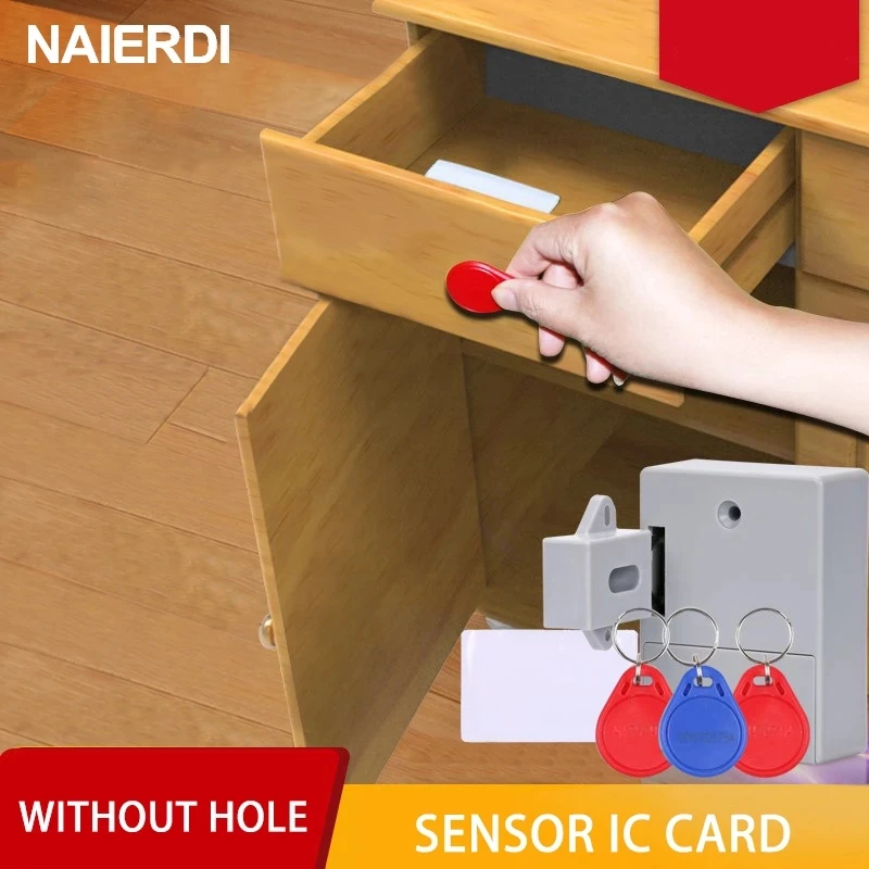 NAIERDI Invisible Sensor Lock EMID IC Card 서랍 Digital 캐비닛 지능형 전자 잠궜을 대 한 옷장 가구 하드웨어