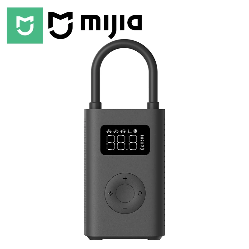 ​ MIJIA 100% 오리지널 휴대용 공기 압축기 2,150psi, 가득 차면 사전 설정된 압력 정지, 공기 펌프, 6가지 모드, 경량 전기식