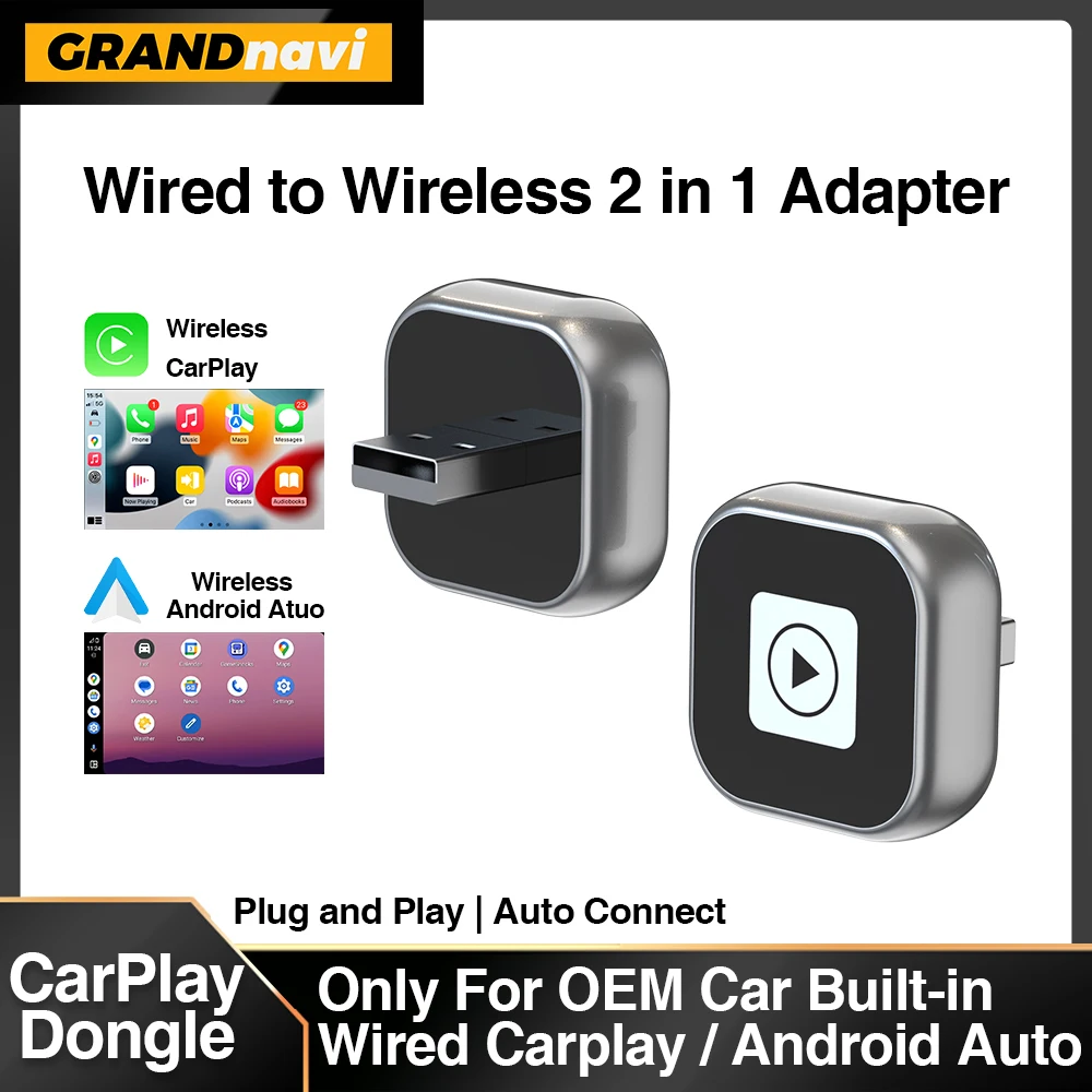 새로운 무선 CarPlay 안드로이드 자동 어댑터 USB 동글 스마트 미니 박스 플러그 앤 플레이 유니버설 VW Toyota Nissan Honda Ford Benz