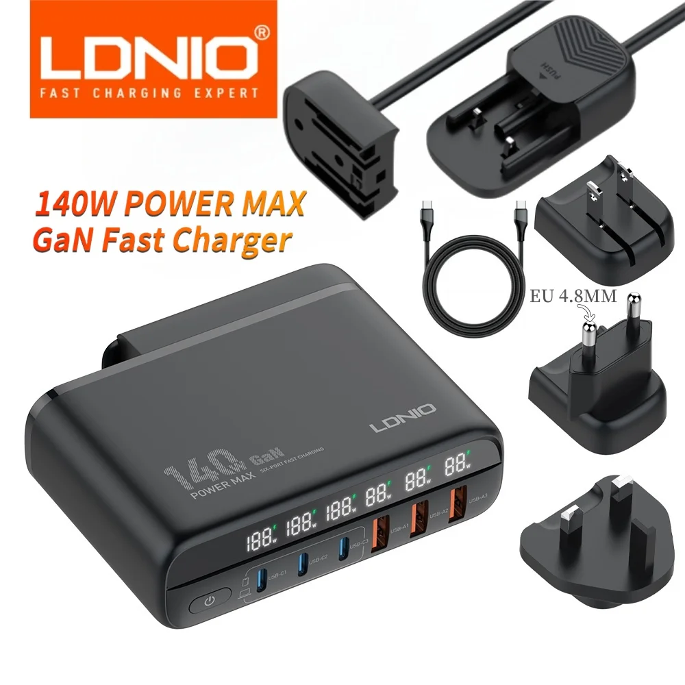 알리 LDNIO 140W GaN 급속충전기 - 멀티포트 고속충전 가성비 추천