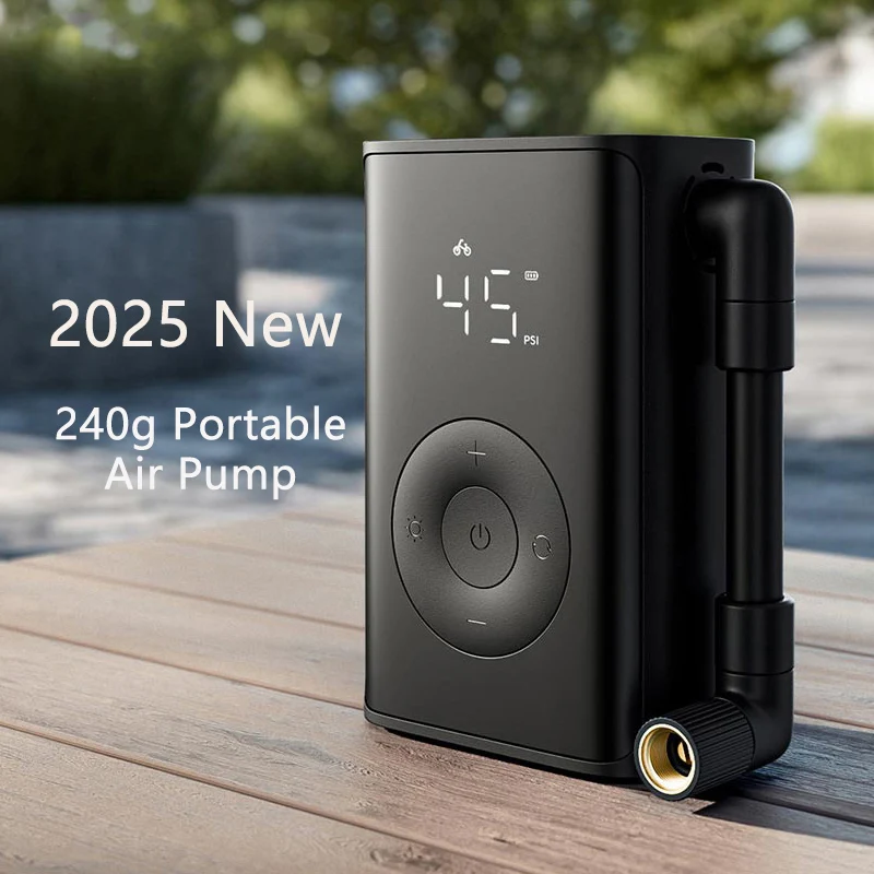 2025 신형 미지아 휴대용 에어펌프 2000mAh 240g 150psi 전동 에어 컴프레서 타이어 공기압 감지 멀티툴 인플레이터