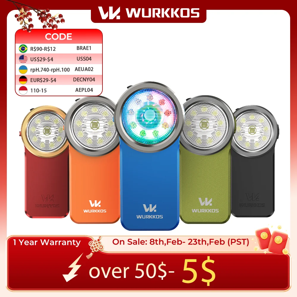 알리 Wurkkos HD03 미니 손전등 - USB 충전식 자석 클립 포켓라이트 가성비 추천