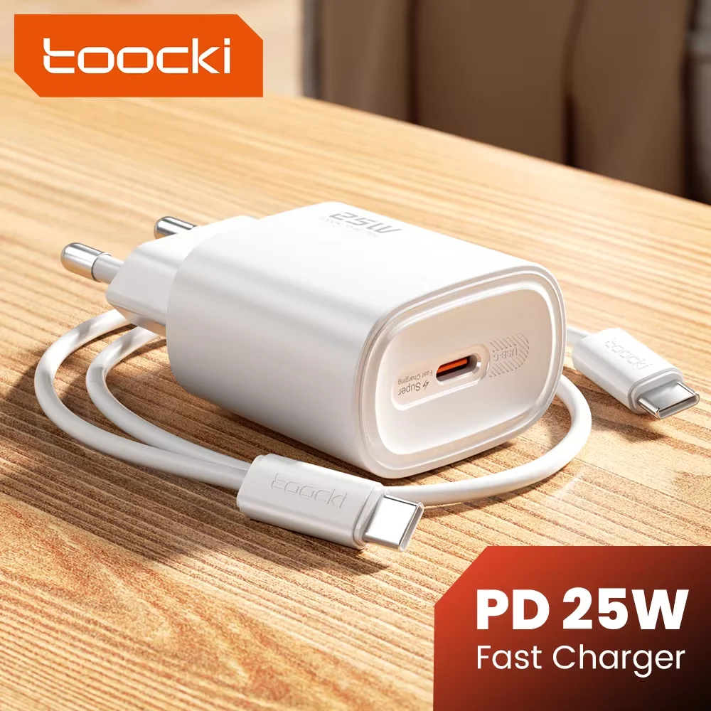 투키 25W 미니 USB 충전기 PPS PD 고속 충전 타입 C 휴대폰 충전기 (삼성 S23 S24 S25 아이폰 16 15 14 13 Pro Max 호환)