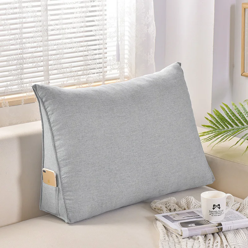 삼각형 침대 베개 기숙사 침대 쿠션 침실 다다미 등받이 부드러운 커버 소파 인용 등받이 요추 패드