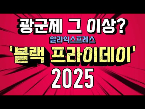 알리 블랙프라이데이 No.1 광군제 이상의 세일인가?