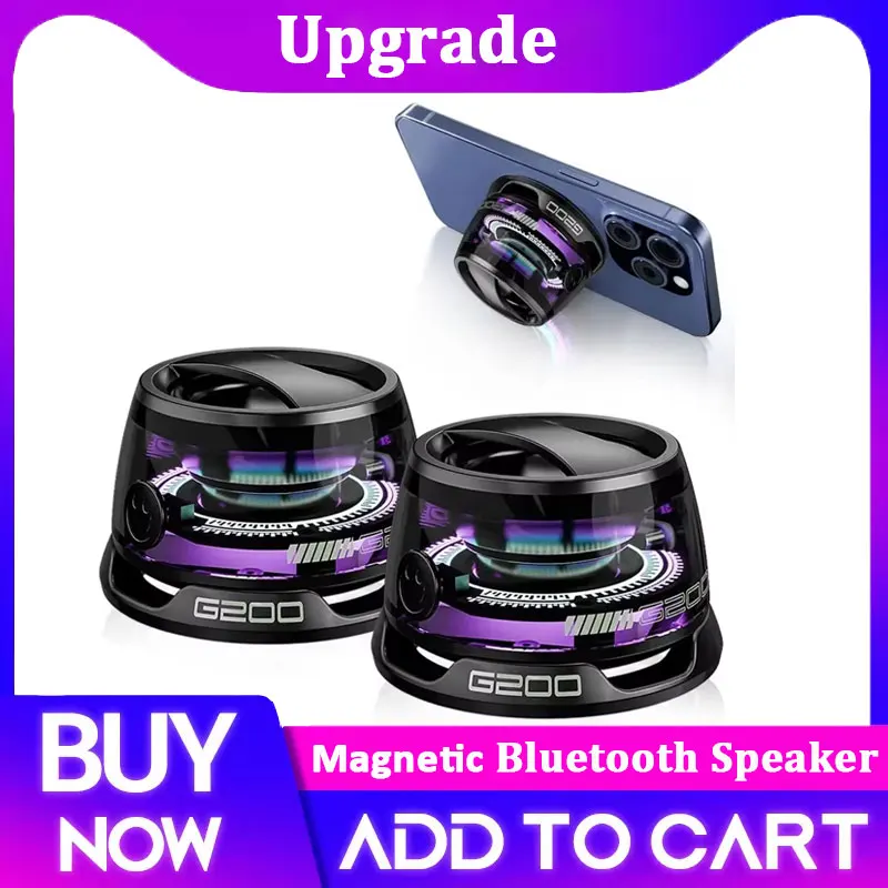 블루투스 5.3 스피커 미니 스피커 휴대용 마그네틱 스피커 PC Macbook XIAOMI HUAWEI iPhone 용 다기능 RGB 스피커