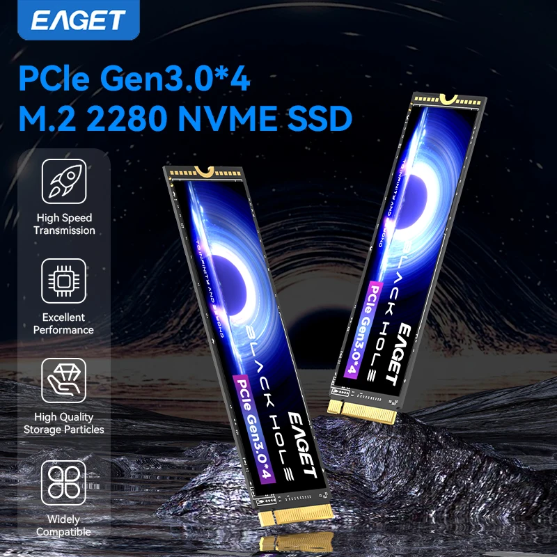 Eaget 3500MB/s SSD NVMe M.2 2280 PCIe 3.0x4 내부 솔리드 스테이트 하드 드라이브 256GB 512GB 1TB PC PS5 게임용 SSD
