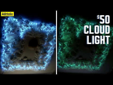 Renter-friendly Cloud Light: EASY WAY | Home office DIY makeover